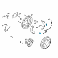 OEM 2018 Hyundai Elantra Pin-Shoe Hold Down Diagram - 58323-24000