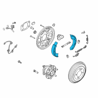 OEM 2017 Hyundai Elantra Shoe & Lining Kit-Rear Brake Diagram - 58350-F3A00