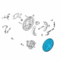 OEM 2019 Hyundai Elantra Drum-Rear Brake Diagram - 58411-3X000