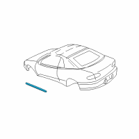 OEM 1997 Chevrolet Cavalier Molding, Front Side Door Center Diagram - 22652296