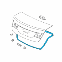 OEM Acura RLX Weatherstrip, Trunk Lid Diagram - 74865-TY2-A01