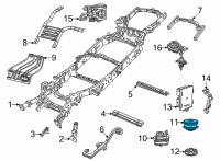 OEM Jeep Grand Wagoneer ISOLATOR-Body Hold Down Diagram - 68403971AB