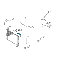 OEM 2009 Pontiac Vibe Bracket, Radiator Upper Diagram - 88975779