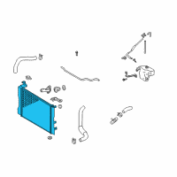 OEM 2009 Pontiac Vibe Radiator Diagram - 88975776