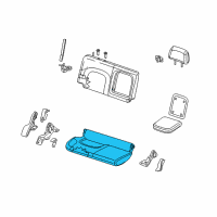 OEM 2009 Nissan Frontier Cushion Assy-Rear Seat, RH Diagram - 88300-EA500