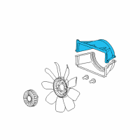 OEM Cadillac Escalade ESV Shroud-Engine Coolant Fan Upper Diagram - 15215187