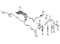 OEM 2022 Toyota Mirai Park Brake Shoes Pin Diagram - 47447-10020