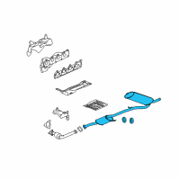 OEM Saturn Vue Muffler & Pipe Diagram - 25972190