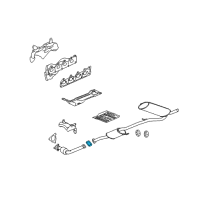 OEM 2008 Saturn Vue Converter & Pipe Gasket Diagram - 25849161