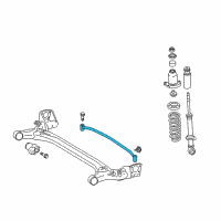 OEM 2010 Pontiac Vibe Shaft, Rear Stabilizer Diagram - 19184429