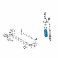 OEM 2010 Pontiac Vibe Rear Spring Diagram - 19184407