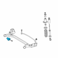 OEM 2010 Pontiac Vibe Bushing, Rear Axle Diagram - 19184265