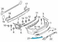 OEM 2021 BMW 530i xDrive Rear Reflector, Rear Right Diagram - 63-14-7-851-578