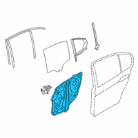 OEM 2020 BMW M340i Carrier, Door Rear Left Diagram - 51-35-8-498-855