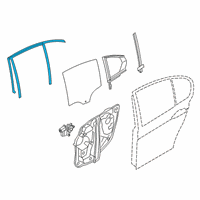 OEM 2021 BMW 330i xDrive WINDOW GUIDE, LEFT REAR DOOR Diagram - 51-35-7-407-405