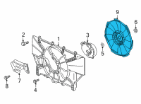 OEM 2022 Honda CR-V Fan Complete, Cooling Diagram - 19020-5TZ-H01