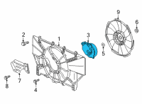 OEM 2021 Honda CR-V MOTOR, COOLING FAN Diagram - 19030-5MN-004