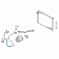 OEM BMW Pressure Hose, Compressor-Condenser Diagram - 64-50-9-222-723