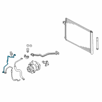 OEM BMW X6 Pressure Line, Condenser Double Pipe Diagram - 64-53-6-945-726