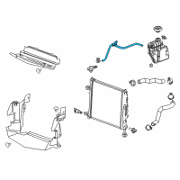 OEM 2013 Cadillac ATS Hose, Radiator Surge Tank Inlet Diagram - 22908201