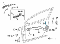 OEM 2016 Toyota Mirai Lock Rod Diagram - 69311-62010