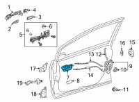 OEM 2017 Toyota Mirai Handle, Inside Diagram - 69205-30210-C0