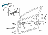 OEM 2019 Toyota Mirai Handle, Outside Diagram - 69210-28090-A2