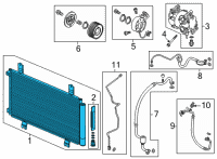 OEM Honda Civic W-CONDENSER ASSY Diagram - 80100-T21-A02