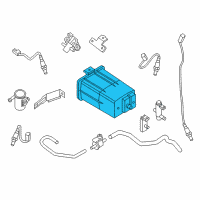 OEM 2018 Infiniti QX60 CANISTER Assembly EVAPORATION Diagram - 14950-9NF0C