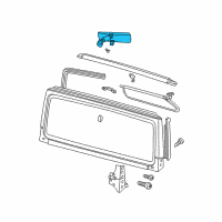 OEM 1997 Jeep Wrangler Mirror-Inside Rear View Diagram - 55009784AC