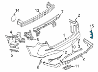 OEM BMW 228i xDrive Gran Coupe REFLECTOR, REAR LEFT Diagram - 63-14-8-075-977