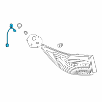 OEM 2018 Lexus ES350 Socket & Wire, Rear Combination Lamp Diagram - 81555-33620