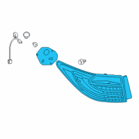 OEM Lexus Lens & Body, Rear Combination Lamp Diagram - 81551-33560