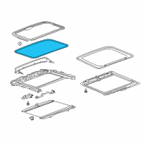 OEM 2018 Buick Enclave Glass Weatherstrip Diagram - 84136408