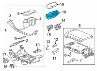 OEM 2020 GMC Acadia Shift Panel Diagram - 84769914