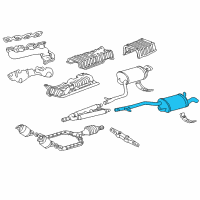 OEM Lexus LS430 Exhaust Tail Pipe Assembly Diagram - 17440-50900