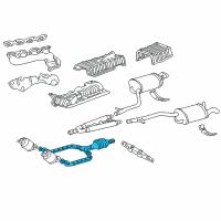 OEM 2004 Lexus LS430 Front Exhaust Pipe Assembly Diagram - 17410-50390