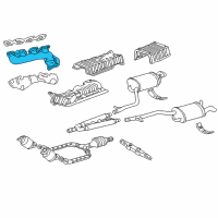 OEM 2004 Lexus LS430 Exhaust Manifold Sub-Assembly, Right Diagram - 17104-50160