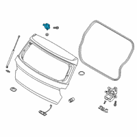 OEM 2017 Kia Rio Hinge Assembly-Tail Gate Diagram - 797701J000