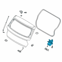 OEM Hyundai Venue Trunk Lid Latch Assembly Diagram - 81230-G6010