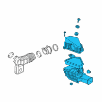 OEM Cadillac CTS Air Cleaner Assembly Diagram - 25774676