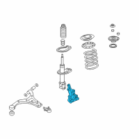 OEM Hyundai Entourage Knuckle-Front Axle, LH Diagram - 51715-4D000