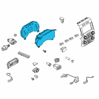 OEM 2017 Ford F-350 Super Duty Cluster Assembly Diagram - HC3Z-10849-MA