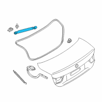 OEM 2016 BMW 428i xDrive Gran Coupe Gas Pressurized Spring For Trunk Lid Diagram - 51-24-7-295-205