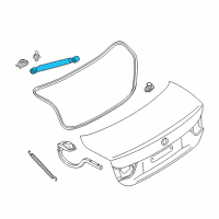 OEM BMW 435i xDrive Gas Pressurized Spring For Trunk Lid Diagram - 51-24-7-295-205