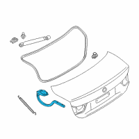 OEM 2017 BMW 328d xDrive Right Trunk Lid Hinge Diagram - 41-00-7-420-784