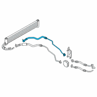 OEM BMW Transmission Oil Cooler Line, Return Diagram - 17-22-2-284-698