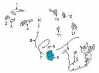 OEM Chevrolet Trailblazer Latch Diagram - 13527384