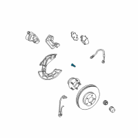 OEM Ford Freestar Hub Assembly Wheel Stud Diagram - 4R3Z-1107-AA