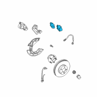 OEM 2006 Ford Mustang Brake Pads Diagram - 9R3Z-2001-A